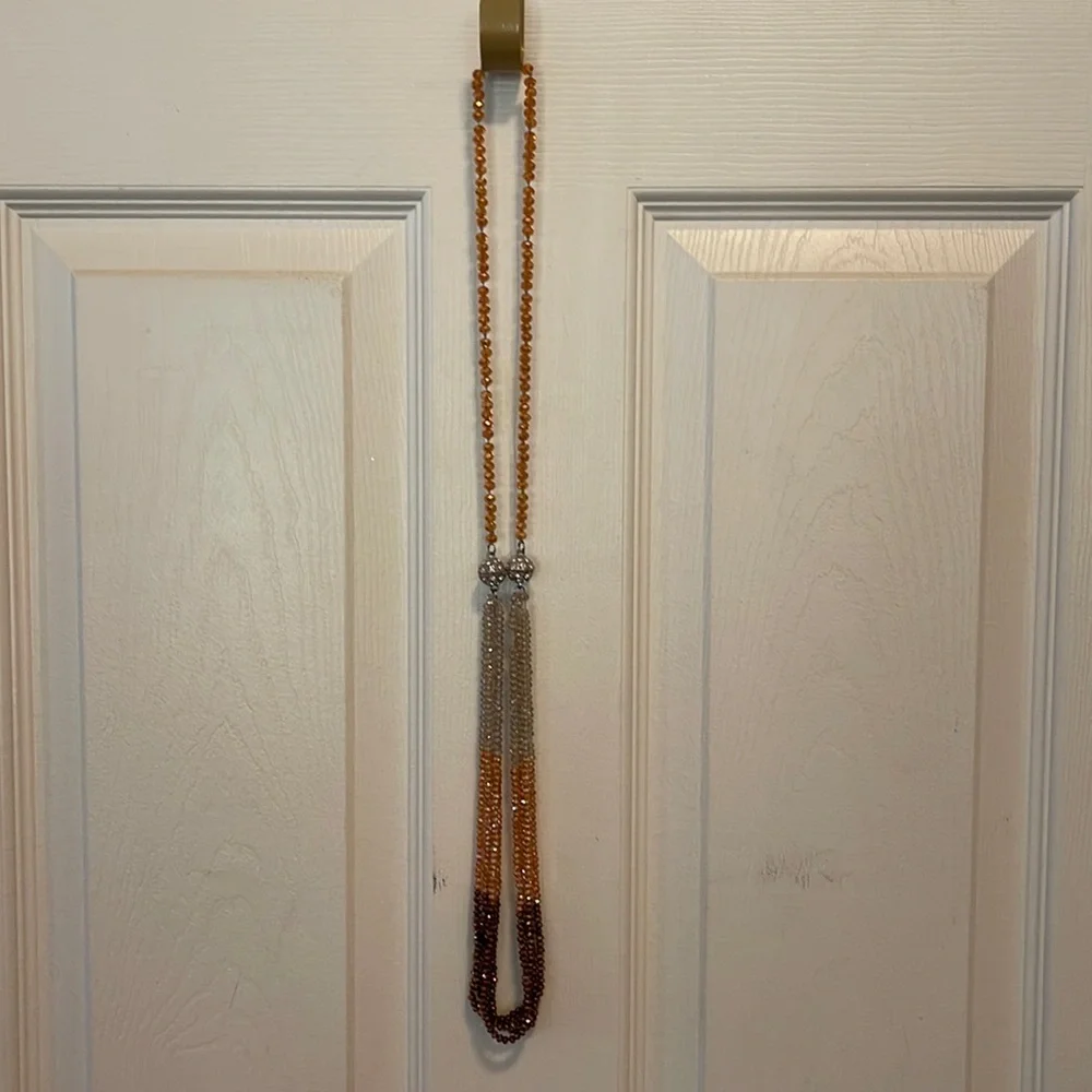 Brown/Bronze Crystal Combination Necklace - Picture 2 of 6